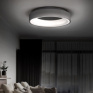 LED stropné svetlo okrúhle Treviso, 48W, 2880lm, stmievateľné, diaľkové ovládanie, sivá