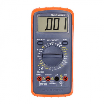 Multimeter, max. AC 600V/10A, max. DC 600V/10A, test diódy, bzučiak, hFE, kapacita, odpor