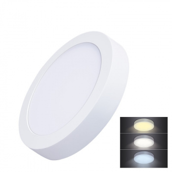 LED mini panel CCT, prisazený, 18W, 1530lm, 3000K, 4000K, 6000K, okrúhly