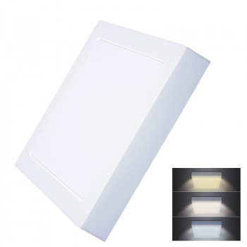 LED mini panel CCT, prisazený, 18W, 1530lm, 3000K, 4000K, 6000K, štvorcový