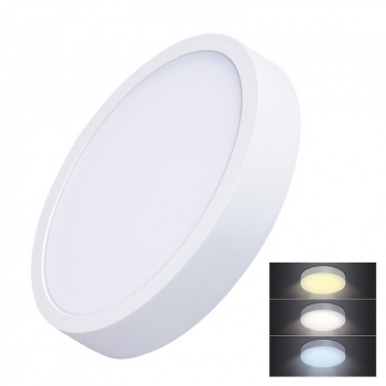 LED mini panel CCT, prisazený, 24W, 1800lm, 3000K, 4000K, 6000K, okrúhly