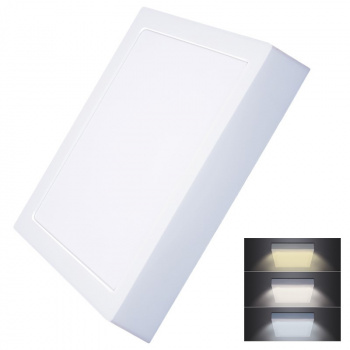 LED mini panel CCT, prisazený, 24W, 1800lm, 3000K, 4000K, 6000K, štvorcový