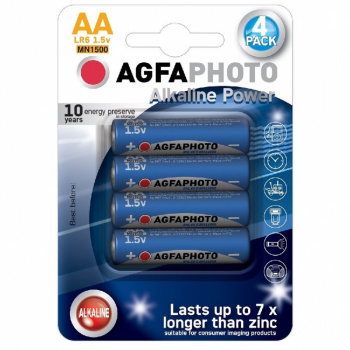 AgfaPhoto Power alkalická batéria LR06/AA, blister 4ks 