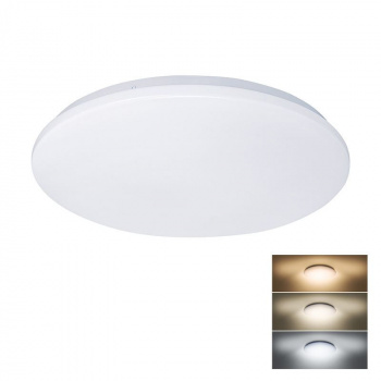 LED stropné svietidlo PLAIN, 3CCT, 24W, 1920lm, 3000K, 4000K, 6000K, okrúhle, 38cm