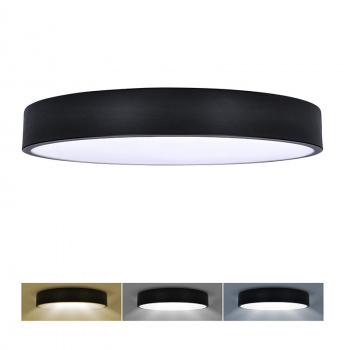 LED stropné osvetlenie LECCE, 3CCT, 48W, 2900lm, 40cm, 3000/4000/6000K, čierna