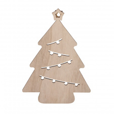 LED nástenná dekorácia vianočný stromček, 24x LED, 2x AA