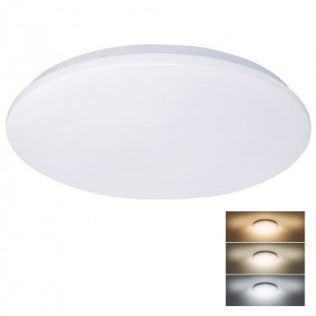 LED stropné svietidlo PLAIN, 3CCT, 36W, 2520lm, 3000K, 4000K, 6000K, okrúhle, 45cm