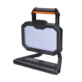 LED reflektor, 20W, prenosný, nabijací, 2000lm, oranžovo-čierny