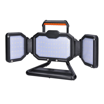 LED reflektor, 30W, prenosný, nabijací, 3000lm, oranžovo-čierny