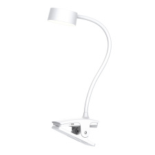 LED stolná nabíjacia lampička, 2W, 210lm, 3CCT, biela, clip