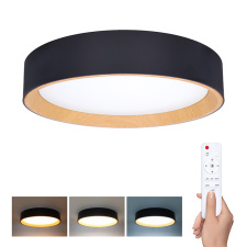 LED osvetlenie s diaľkovým ovládačom Larios Black, 48W, 3360lm, 39cm, zmena chromatickosti, stmievateľná