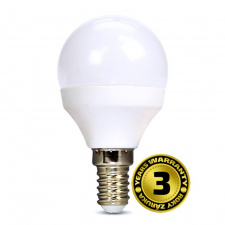 LED žiarovka, miniglobe, 6W, E14, 4000K, 510lm, biele prevedenie