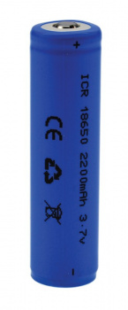 Náhradný akumulátor typ 18650, 3,7V, Li-Ion, 2200mAh