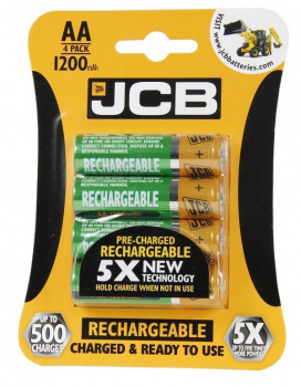 JCB RTU NiMH AA/R06, min.1200mAh, prednabitá, blister 4 ks