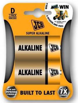 JCB SUPER alkalická batéria LR20, blister 2 ks