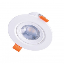 LED podhľadové svietidlo bodové, 5W, 400lm, 3000K, okrúhle,  biele